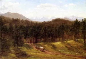 A Mountain Trail, Colorado by Thomas Worthington Whittredge - Oil Painting Reproduction