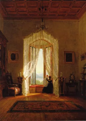 A Window, House on the Hudson River by Thomas Worthington Whittredge Oil Painting