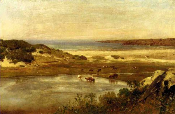 By the Sea, Newport, Rhode Island by Thomas Worthington Whittredge - Hand-Painted Oil Painting Reproduction