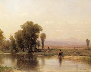 Encampment on The Platte River by Thomas Worthington Whittredge - Oil Painting Reproduction