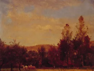 Gathering the Buckwheat by Thomas Worthington Whittredge Oil Painting