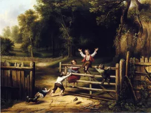 Happy as a King by Thomas Worthington Whittredge - Oil Painting Reproduction