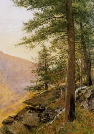Hemlock in the Catskills by Thomas Worthington Whittredge - Oil Painting Reproduction
