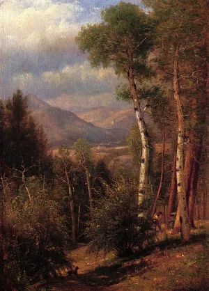 Hunter in the Woods of Ashokan painting by Thomas Worthington Whittredge