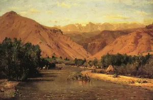 Indian Encampment on the Platte II by Thomas Worthington Whittredge Oil Painting
