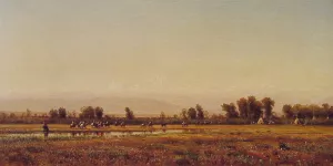 Indian Reservation by Thomas Worthington Whittredge - Oil Painting Reproduction