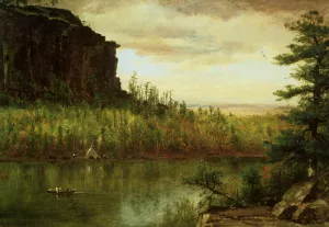 Landscape near Fort Collins by Thomas Worthington Whittredge - Oil Painting Reproduction