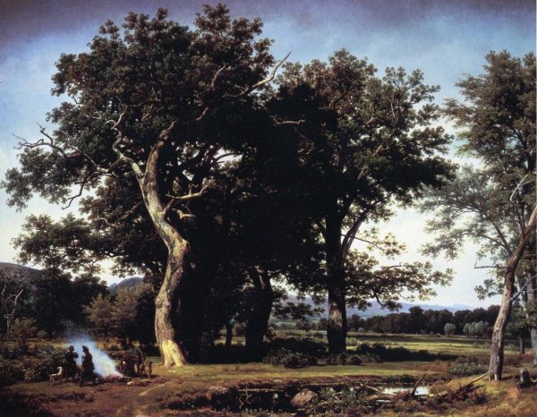 Landscape Near Minden by Thomas Worthington Whittredge - Hand-Painted Oil Painting Reproduction