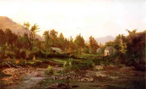Landscape with Trees and Cattle by Thomas Worthington Whittredge Oil Painting