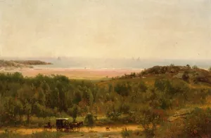 Newport Beach, Rhode Island by Thomas Worthington Whittredge - Oil Painting Reproduction