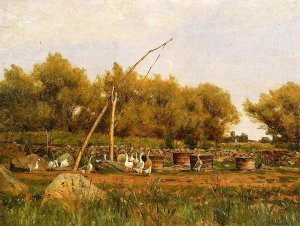 No Water in the Well by Thomas Worthington Whittredge Oil Painting