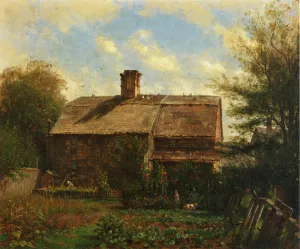 Old House, Westport by Thomas Worthington Whittredge - Oil Painting Reproduction