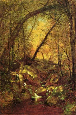 Sunshine on the Brook by Thomas Worthington Whittredge - Oil Painting Reproduction