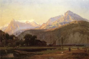 The Bay of Uri, Lake Lucerne by Thomas Worthington Whittredge - Oil Painting Reproduction