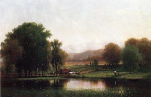 The Morning Stage Oil painting by Thomas Worthington Whittredge