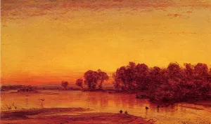 The Platte River Oil painting by Thomas Worthington Whittredge