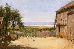 The Sea from the Dove Cote, Newport, Rhode Island by Thomas Worthington Whittredge - Oil Painting Reproduction