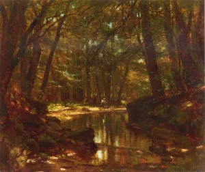 Trout Stream by Thomas Worthington Whittredge - Oil Painting Reproduction