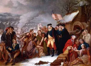 George Washington at Valley Forge by Thompkins H. Matteson Oil Painting