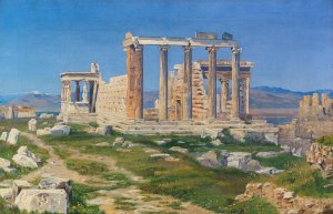 Der Erechtheion-Tempel auf der Akropolis by Thorald Laessoe Oil Painting