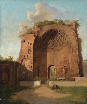 The Temple of Venus and Roma, The Roman Forum, Rome by Thorald Laessoe Oil Painting