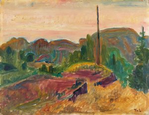Evening Landscape by Thorvald Erichsen Oil Painting