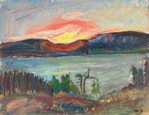 From Holmsbu by Thorvald Erichsen Oil Painting