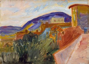 From Lillehammer, Balbergkampen by Thorvald Erichsen Oil Painting