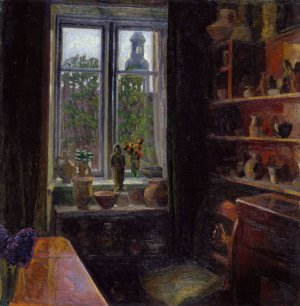 Interior from Copenhagen by Thorvald Erichsen Oil Painting