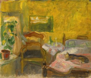 Interior by Thorvald Erichsen Oil Painting