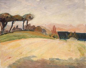 Italian Landscape by Thorvald Erichsen Oil Painting