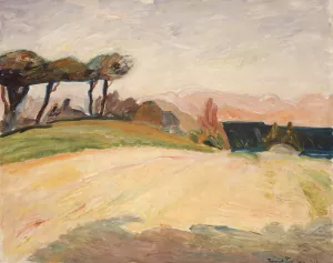 Italian Landscape by Thorvald Erichsen Oil Painting