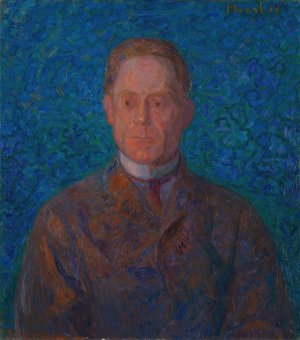 Portrait of the Author Mons Lie by Thorvald Erichsen Oil Painting