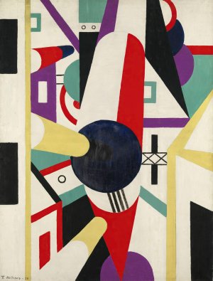 Composition by Thorvald Hellesen Oil Painting