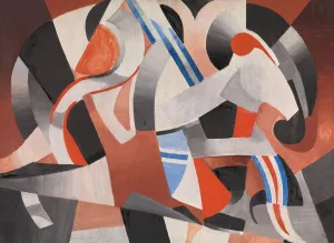 Composition by Thorvald Hellesen Oil Painting