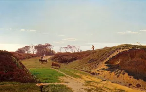 A Country Lane in Northern Jutland by Thorvald Niss Oil Painting