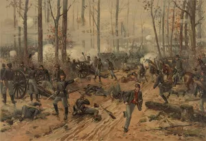 Battle of Shiloh by Thure De Thulstrup Oil Painting