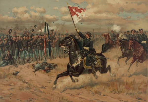 Sheridan's ride  by Thure De Thulstrup - Hand-Painted Oil Painting Reproduction