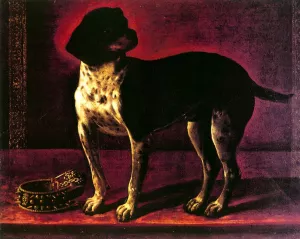 Portrait of a Dog by Tiberio Di Tito - Oil Painting Reproduction