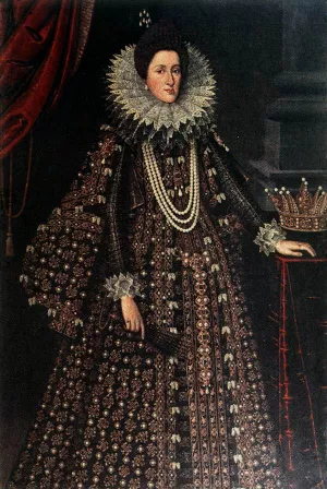 Portrait of Maria Maddalena of Austria by Tiberio Di Tito - Oil Painting Reproduction