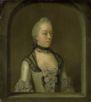 Portrait of Wilhelmina Hillegonda Schuyt, Wife of Joachim Rendorp by Tibout Regters Oil Painting