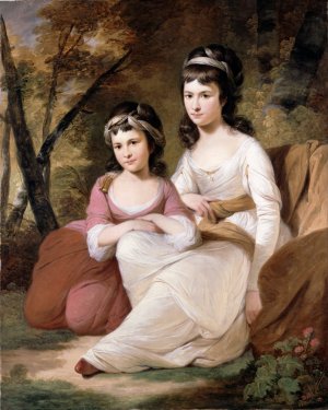 Eliza and Mary Davidson by Tilly Kettle Oil Painting