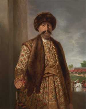 Shuja-ud-daula, Nawab of Oudh by Tilly Kettle Oil Painting