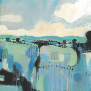 Abstract Shades of Blue II Oil painting by Tim O'Toole