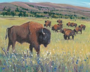Animals of the West I by Tim O'Toole Oil Painting