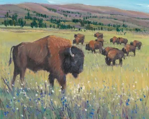 Animals of the West I Oil Painting by Tim O'Toole - Contemporary
