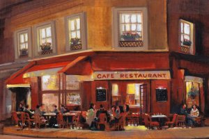 Bistro II by Tim O'Toole Oil Painting