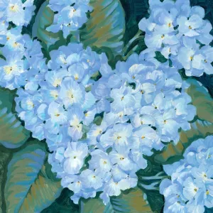 Blue Hydrangeas II by Tim O'Toole Oil Painting
