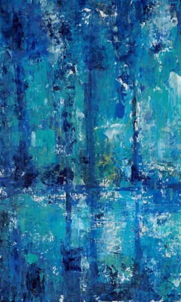 Blue Reflection Triptych I by Tim O'Toole - Hand-Painted Oil Painting Reproduction