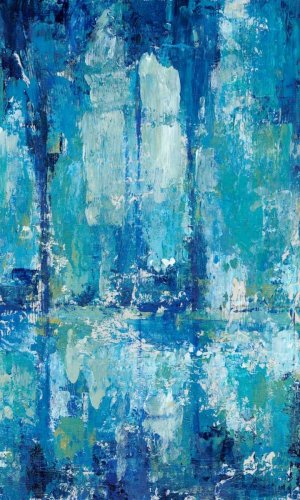 Blue Reflection Triptych II by Tim O'Toole Oil Painting